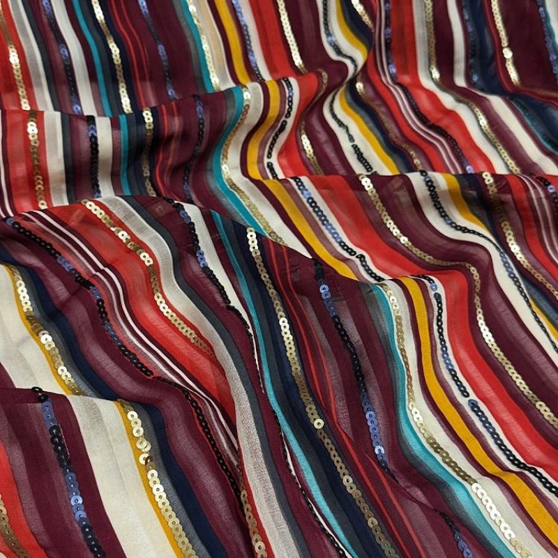 Colorful Striped Embroidered S - Ethnic Fashion Design ulasan dan harga