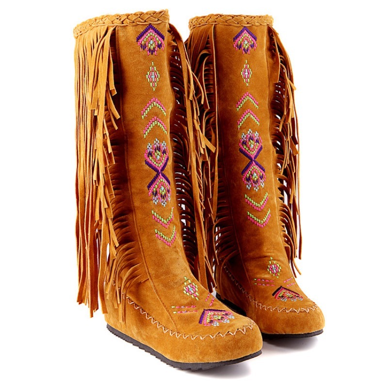 Tassel Boots Handmade Embroide - Ethnic Fashion Women ulasan dan harga