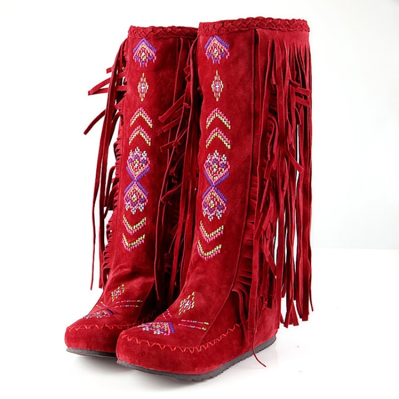 Tassel Boots Handmade Embroide - Ethnic Fashion Women ulasan dan harga
