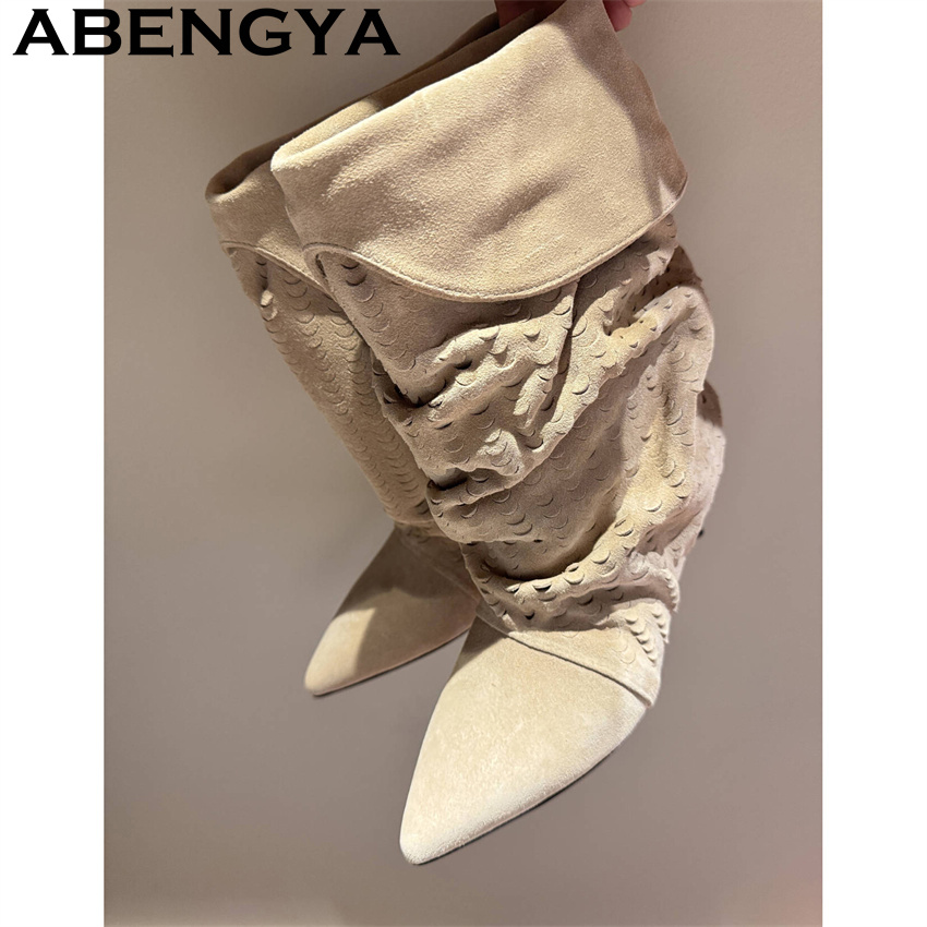 Women's Mid Calf Short Boots 2 - Ethnic Fashion Women ulasan dan harga