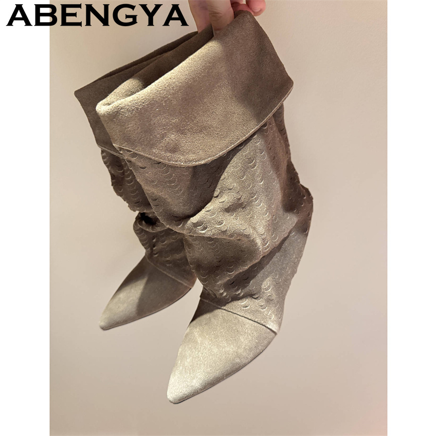 Women's Mid Calf Short Boots 2 - Ethnic Fashion Women ulasan dan harga