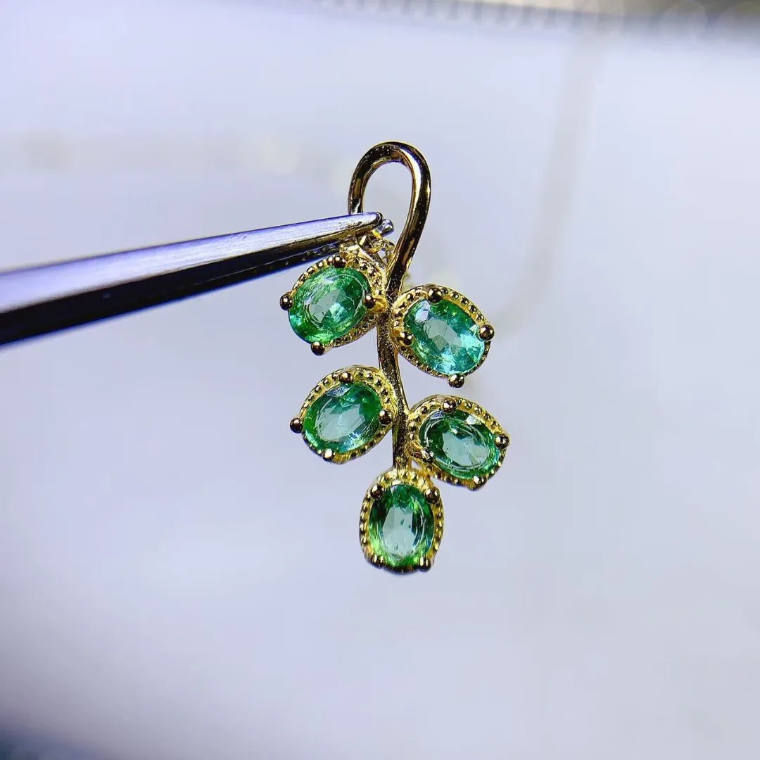 Opulent Genuine Emerald S925 S - Ethnic Fashion Design ulasan dan harga