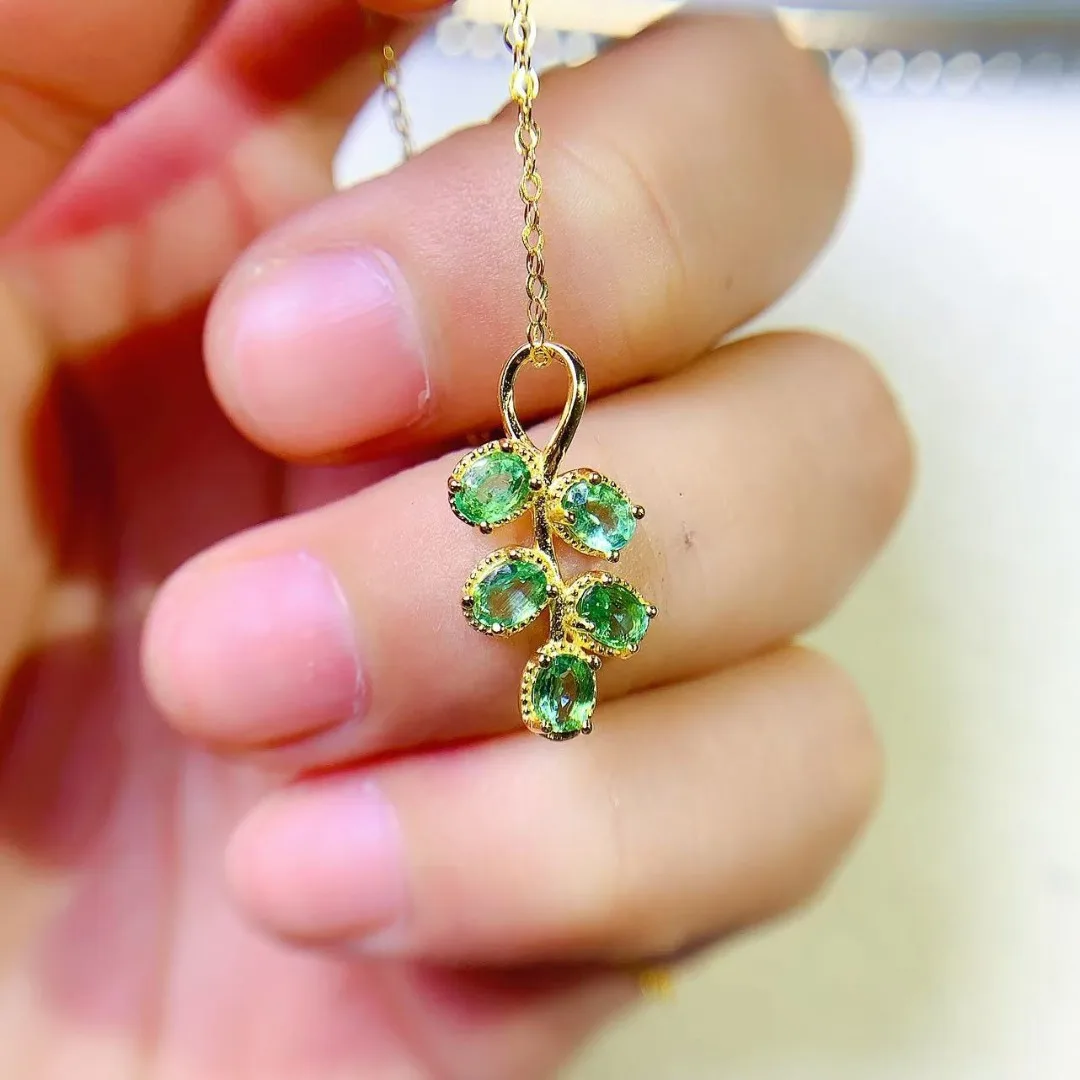 Opulent Genuine Emerald S925 S - Ethnic Fashion Design ulasan dan harga