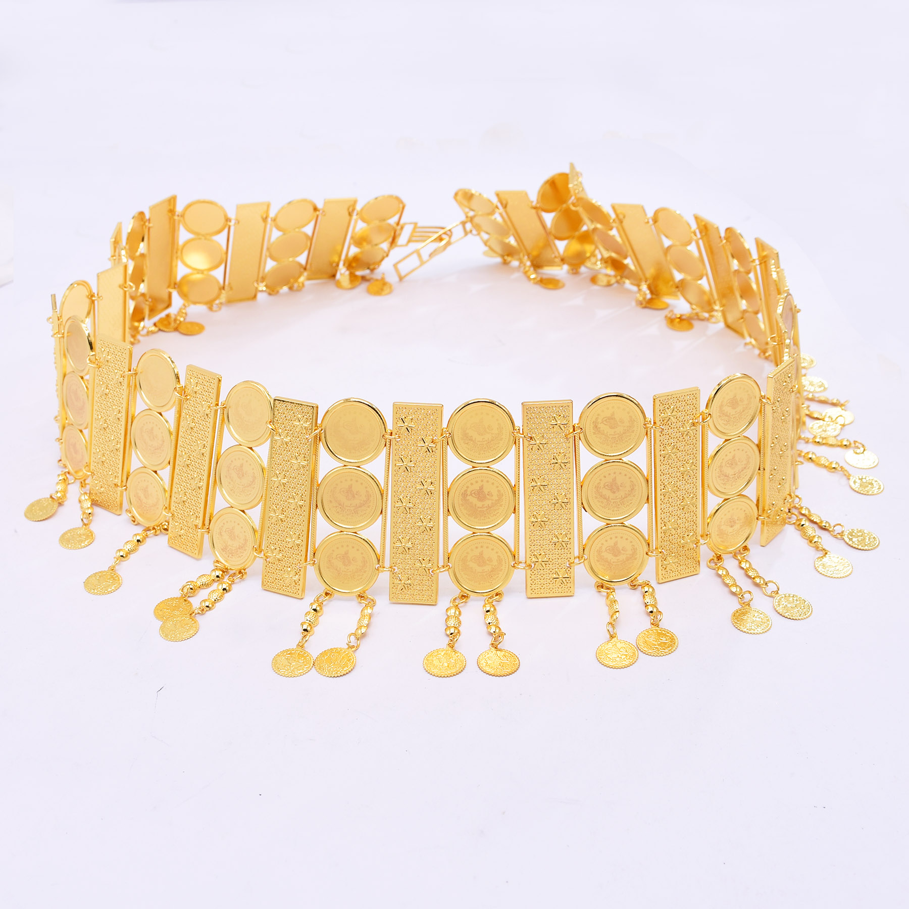 3-Row Wide Coin Tassel Belt Bo - Ethnic Fashion Co In ulasan dan harga