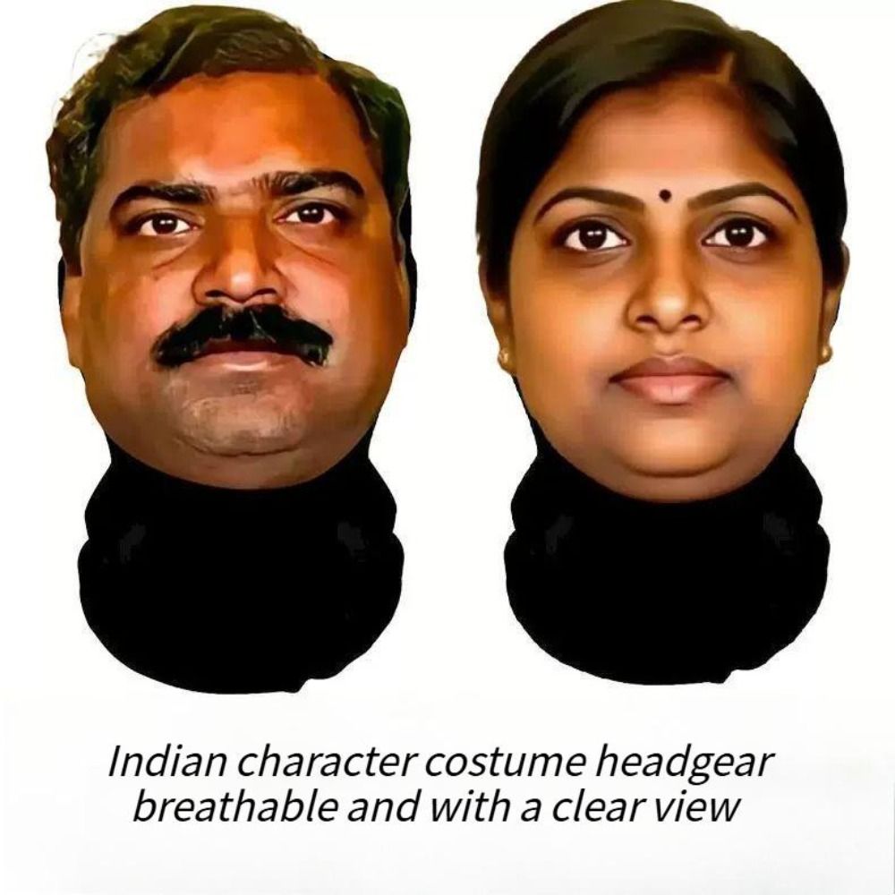 Funny Indian-style Mask Spoof  - Ethnic Fashion India ulasan dan harga
