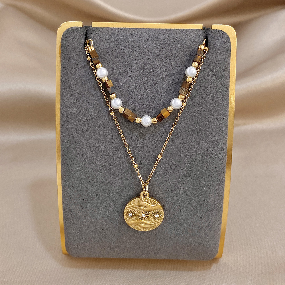 Retro Tiger's Eye Pearl Beaded - Ethnic Fashion Co In ulasan dan harga